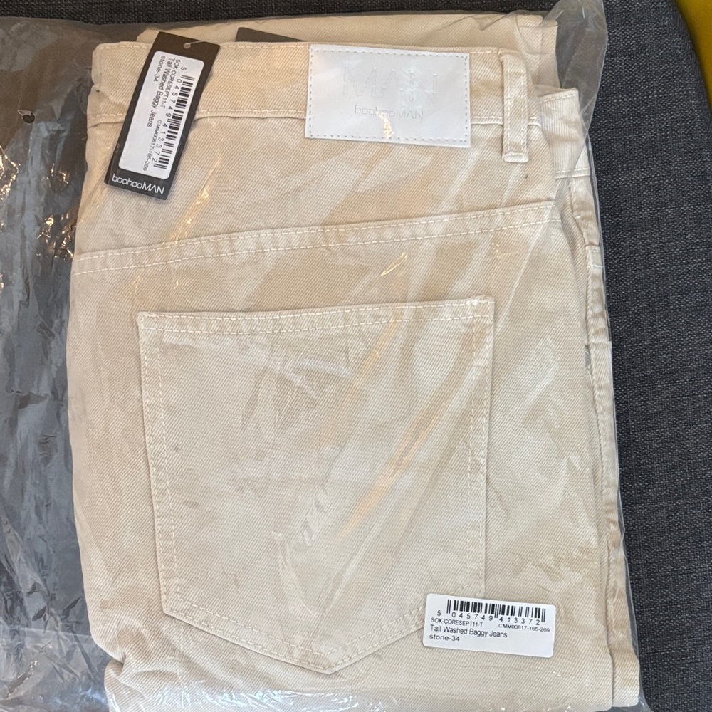 Tall Washed Baggy Jeans (34)